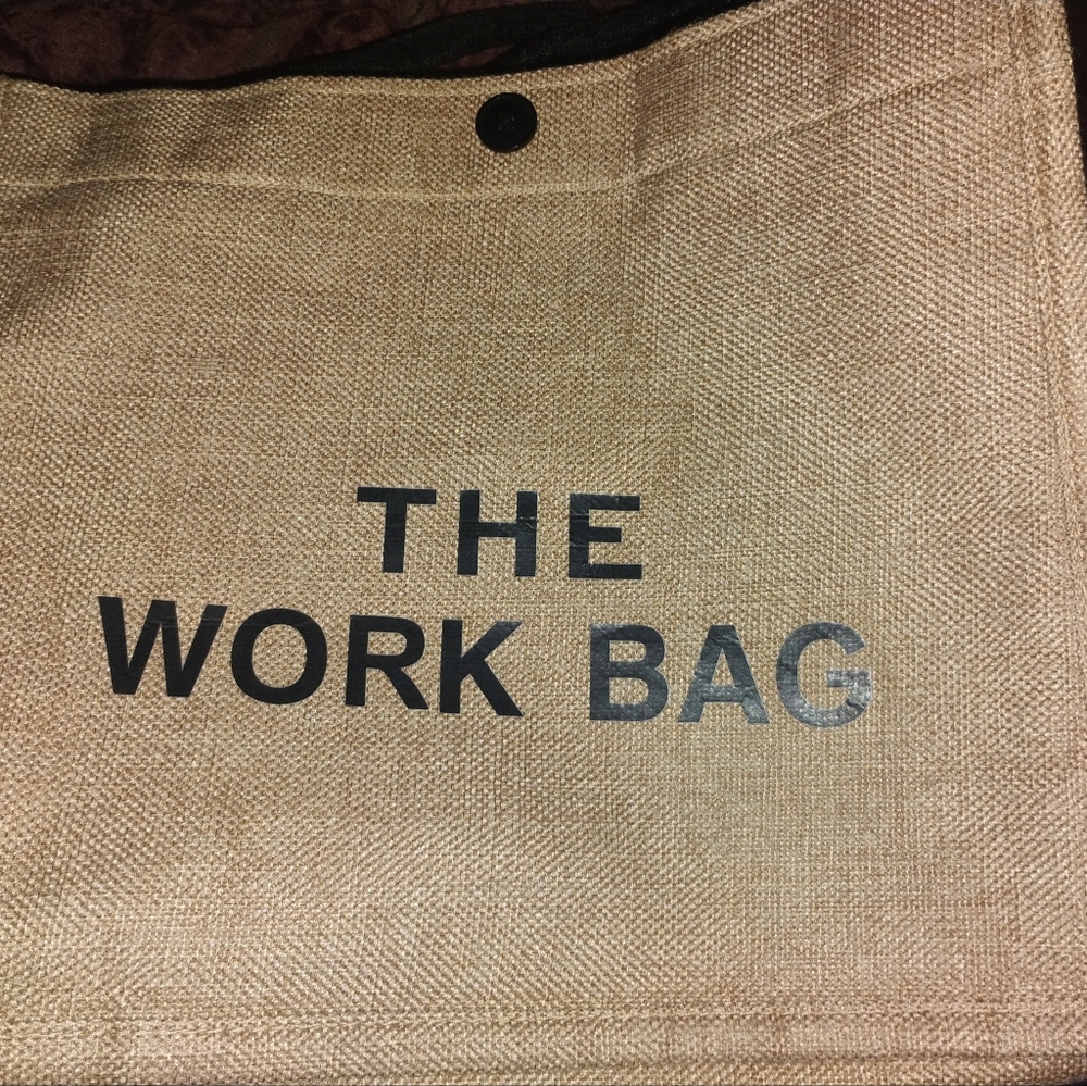 Stylish Tan Work Tote Bag